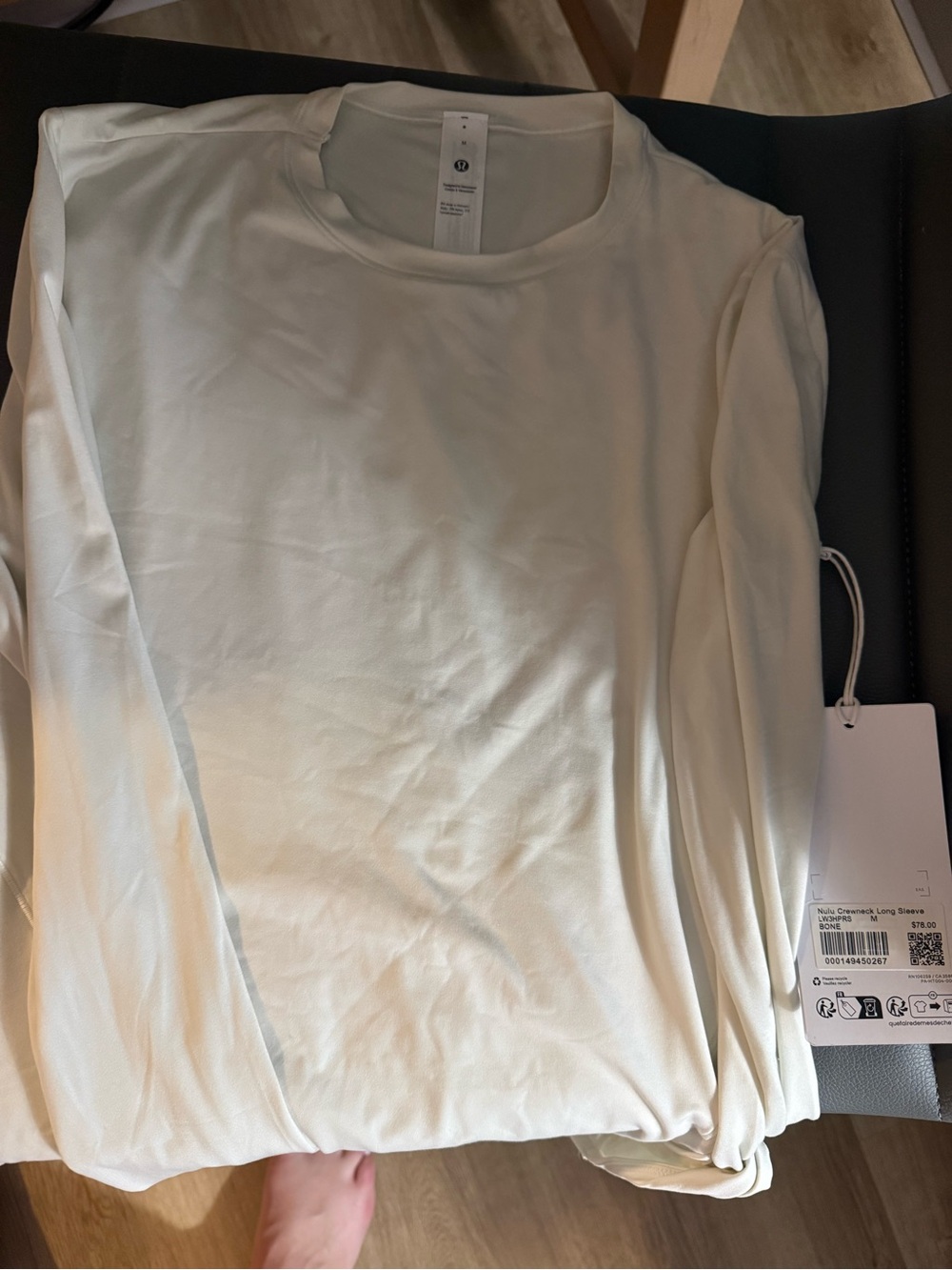 Lululemon Nulu Crewneck Lightweight Long Sleeve Top - Cream